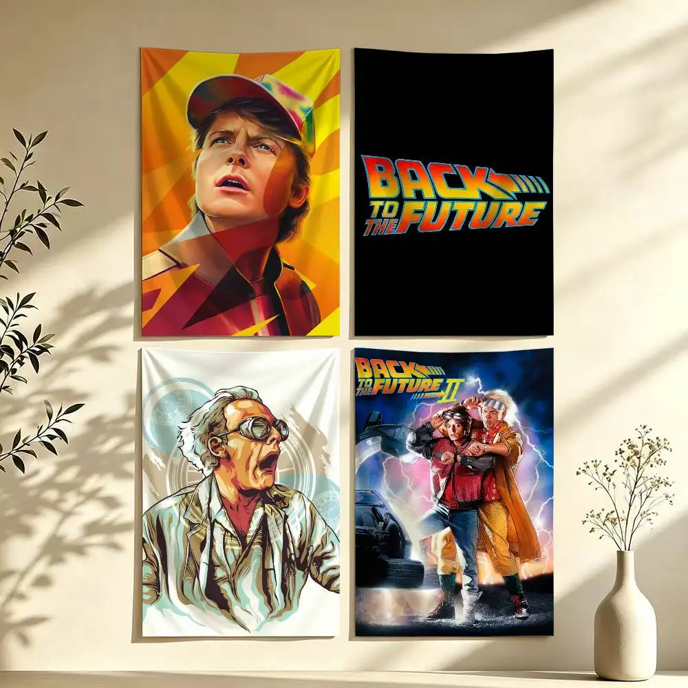 Back to the Future Flag Digital Printing Banner for Garage Wall Out Door Decoration