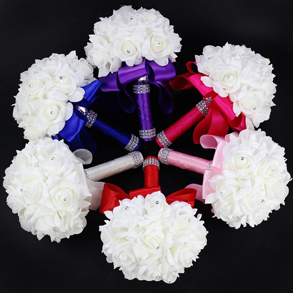 

Wedding Bouquet Bouquets for Bride Small Bridal Artificial Flower Fake Flowers Simulated