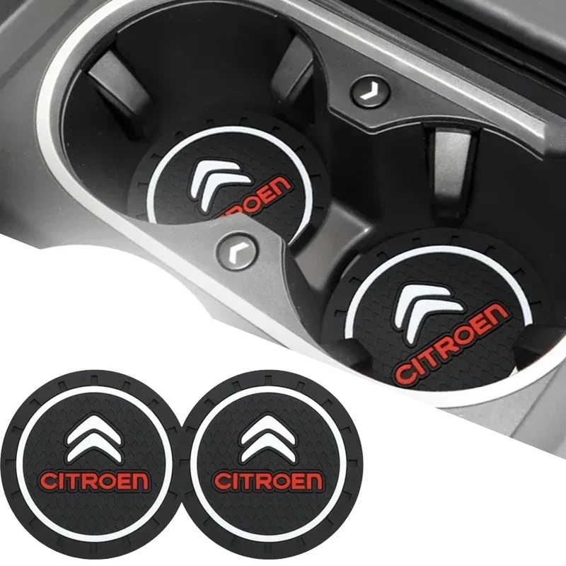 

PVC Car Water Coaster Cup Mat for Citroen Logo C4 Berlingo Cactus C5 C3 Xsara Sega Picasso Aircross C4l Saxo X7 C6 Accessories