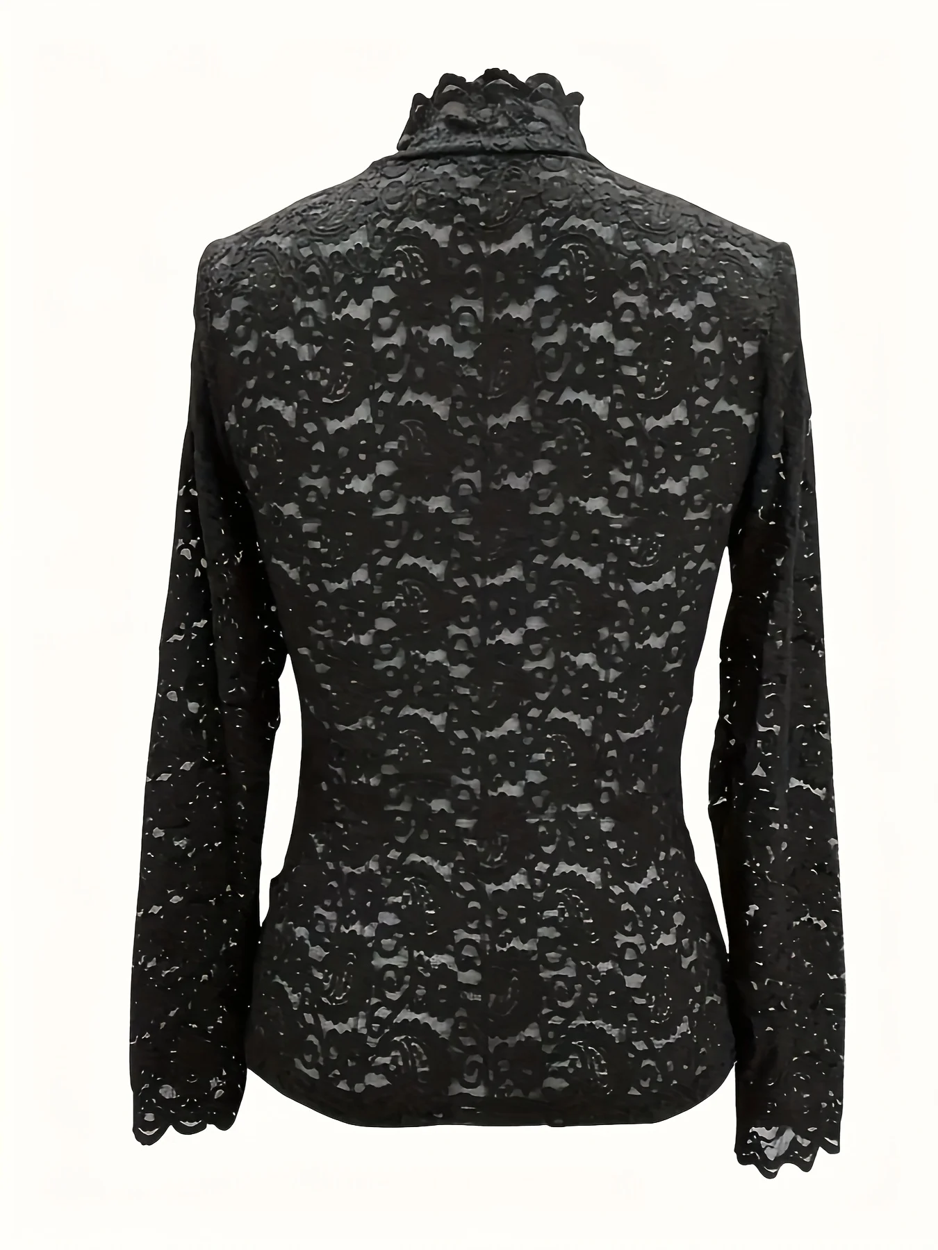Elegant Women's Long Sleeve Lace Base Shirt T-shirt Sophisticated Feminine Design Comfortable Underwear Top