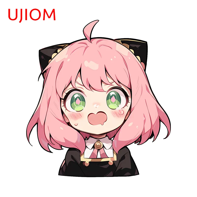 UJIOM Super Lovely Anya Wall Stickers Amusing Cartoon Meme Vestibule Skateboard Decal Simple Vinyl Bedroom Decoration DIY