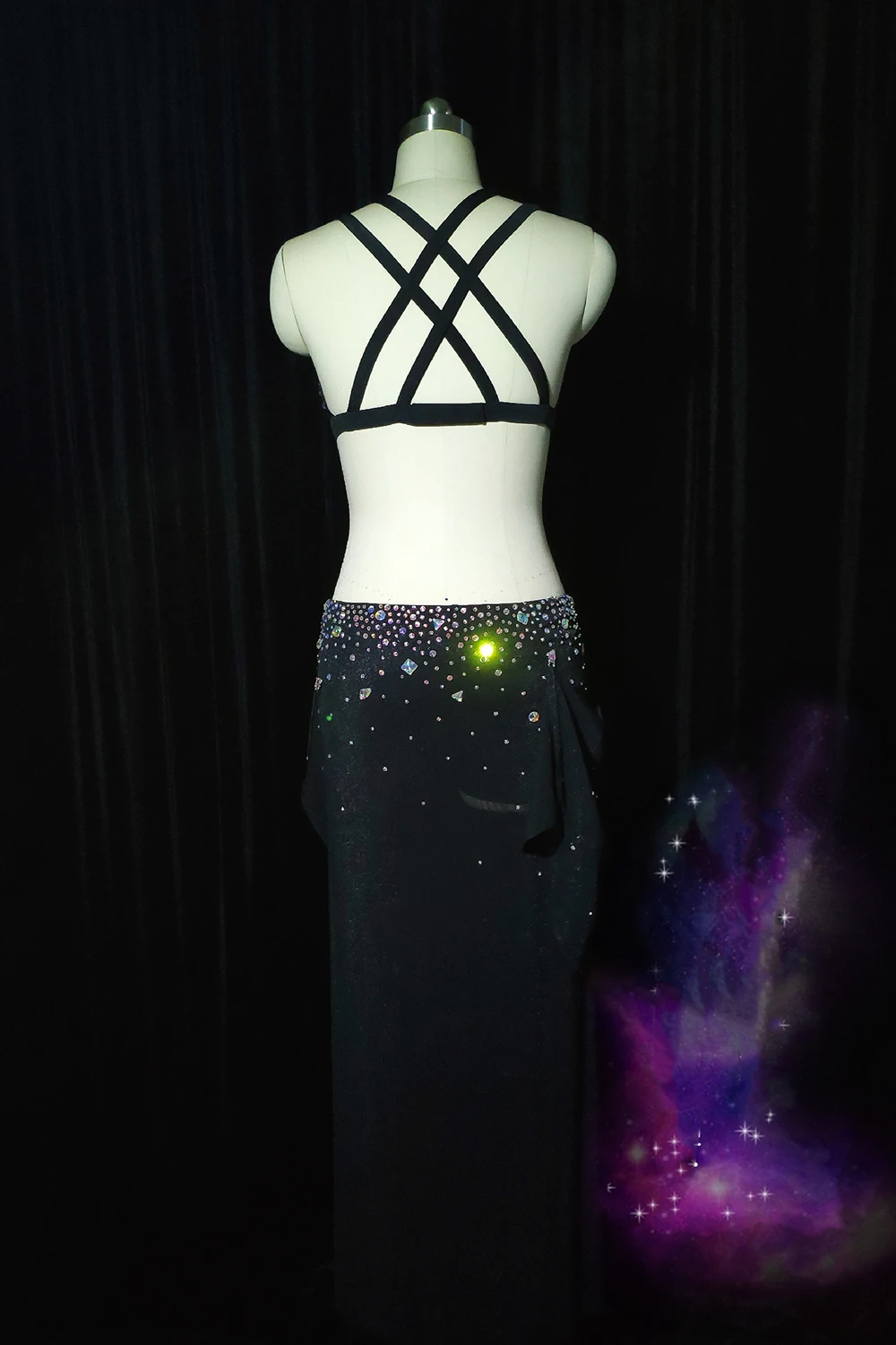 Belly Dance Adult And Children'S Dress AB Stone High-End Custom Hollow Tango Samba Women'S Professional Clothing