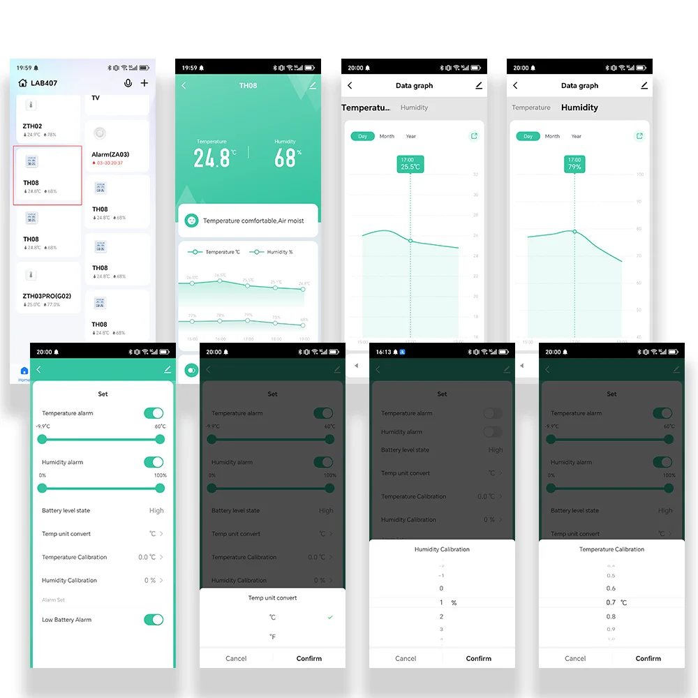 Tuya WiFi مستشعر درجة الحرارة مستشعر الرطوبة الخلفية مقياس الرطوبة ميزان الحرارة RightSitu TH08 العمل مع Yandex Alexa #2