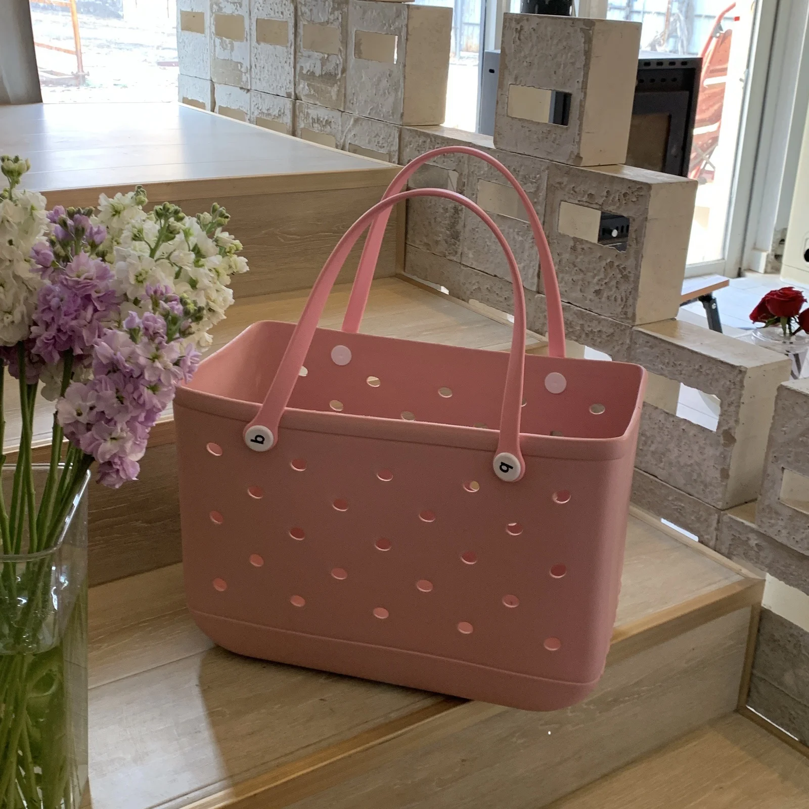 

EVA Beach Bag Waterproof Hollow Foam Handbag Single oulder Outdoor op Bag Casual Large Tote Bag for Daily Use