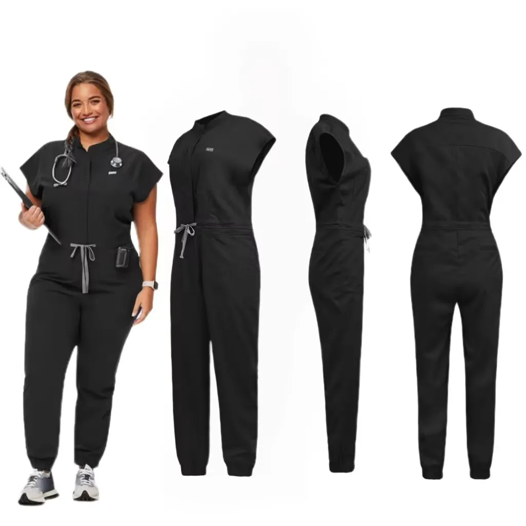 

Женский обычный скраб-комплект для бега: эластичный комбинезон - идеально подходит для легкой рабочей одежды