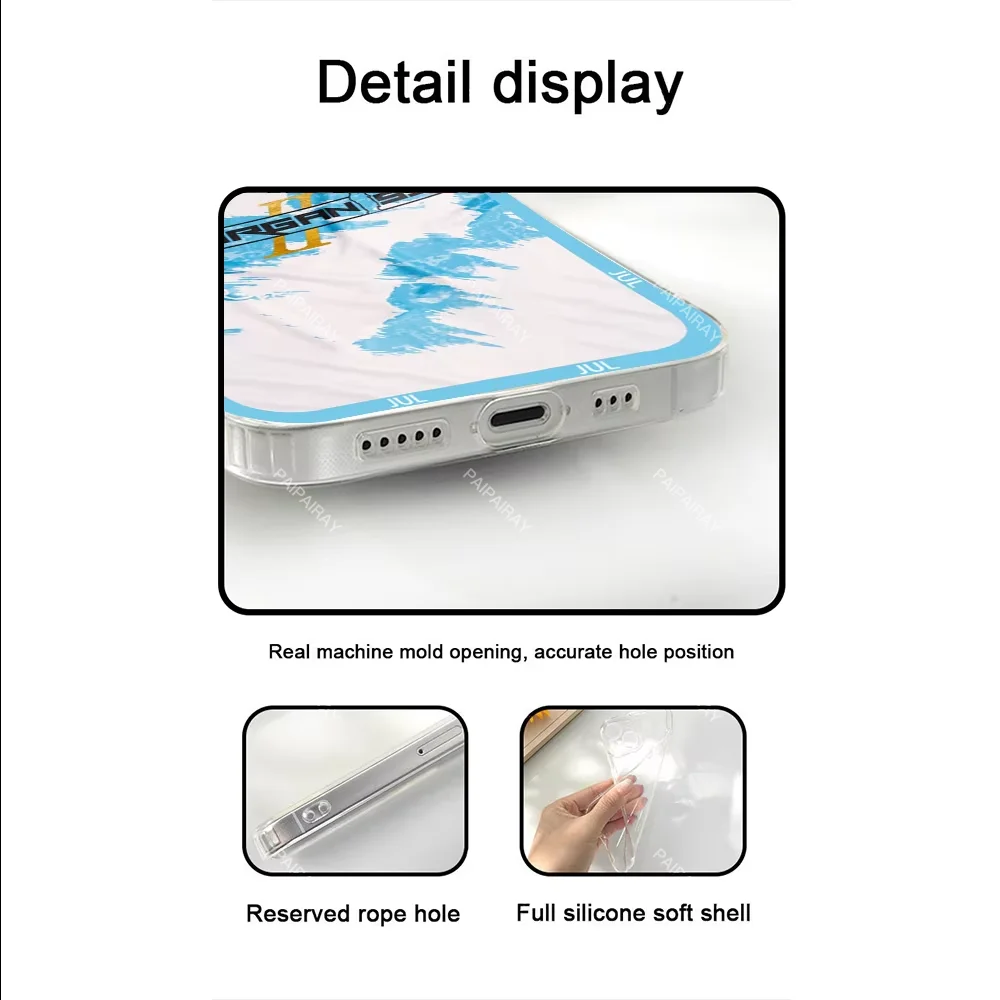 Jul Rapper 13 ORGANISE Phone Case For iPhone Transparent Border Soft Shell 11 12 13 Mini 14 15 16 Pro Max