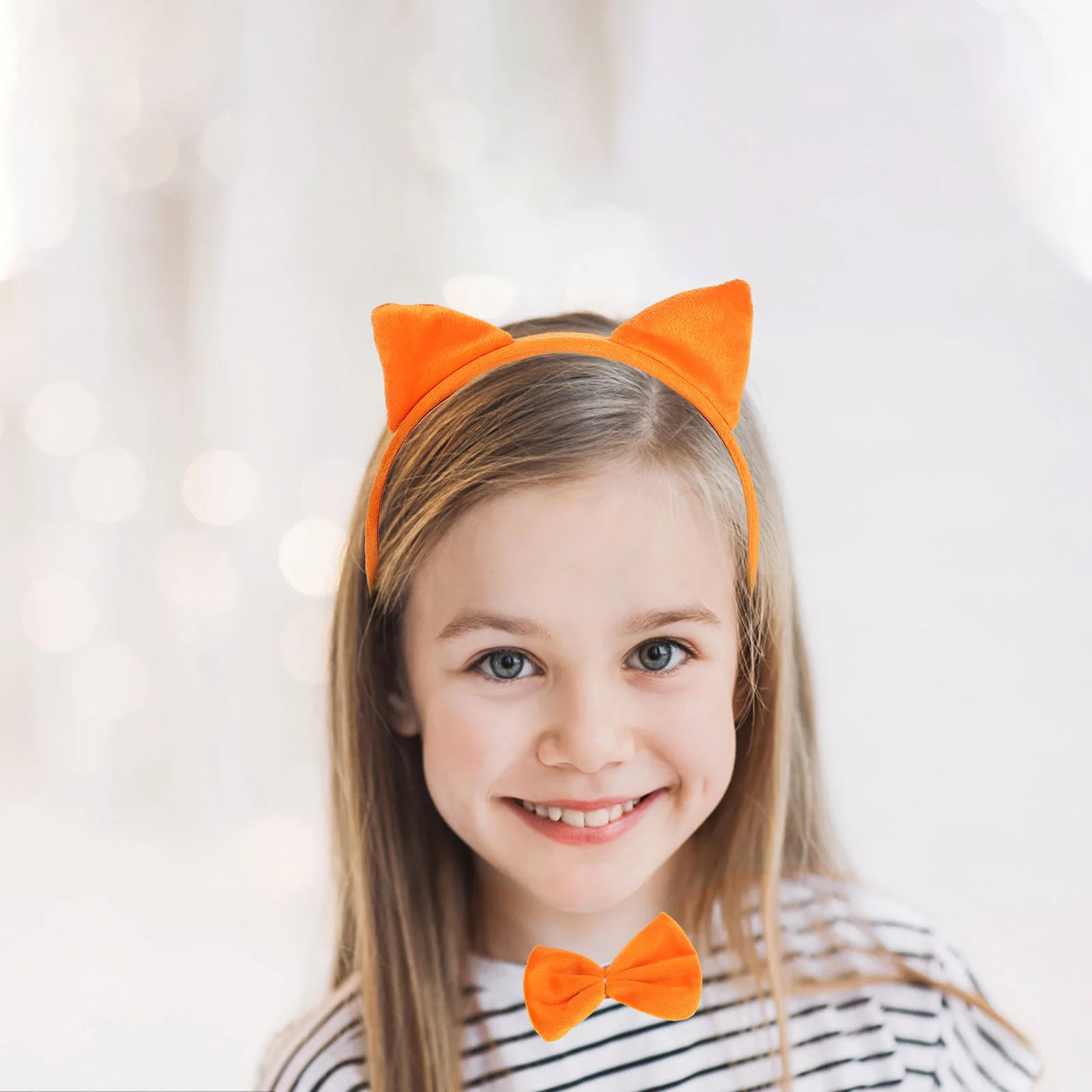 

1 Set Cat Ears Headband Tail For Kids Animal Costume Accessories Cute Soft Comfortable Halloween Party Cosplay Play Pretend