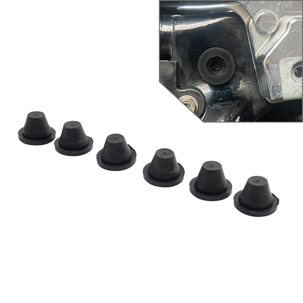 6PCS Motorbike Rubber Side Cover Grommet 521-1234 0521-1235 For Harley Touring Road King Electra Glide 1996-2007