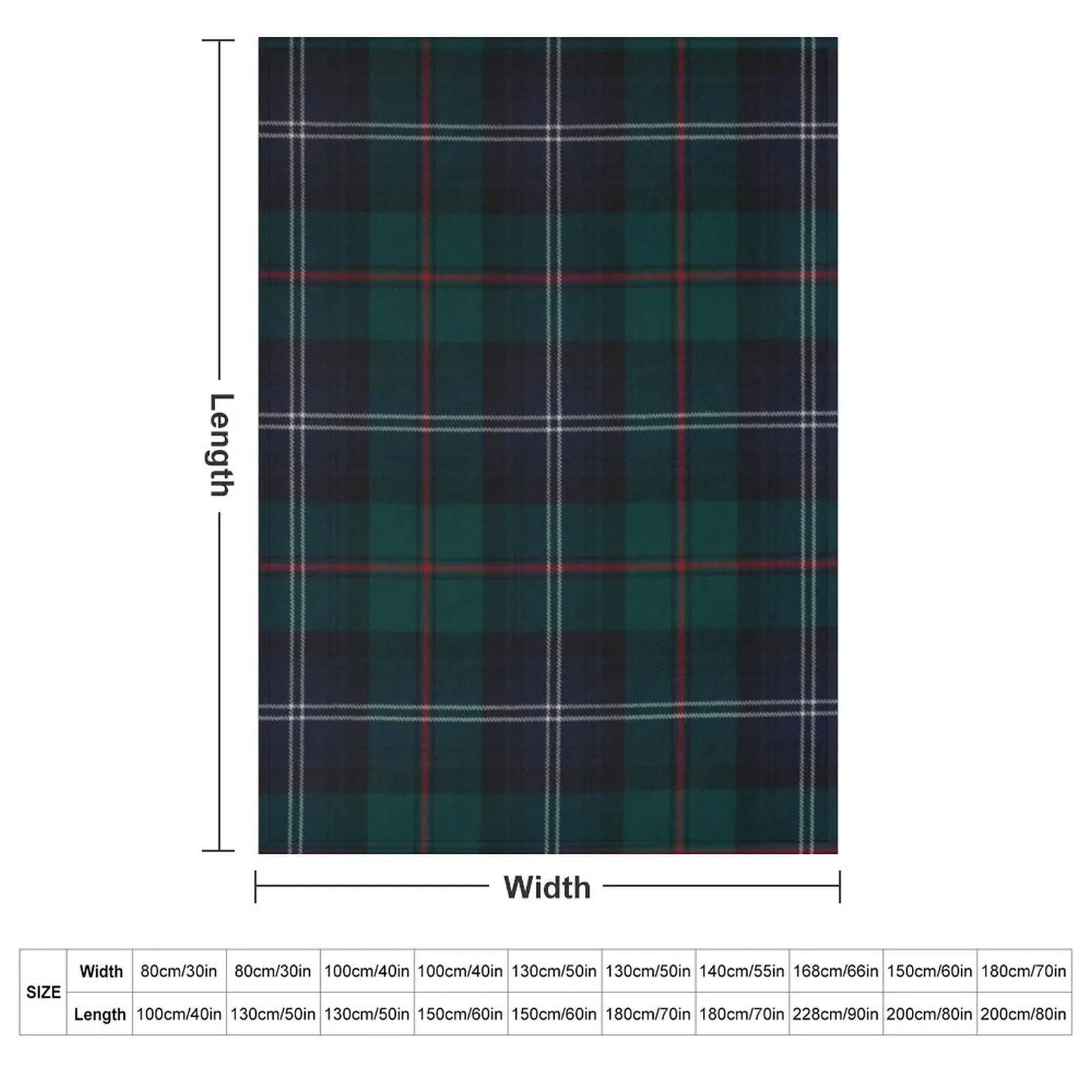 Urquhart Scottish Tartan Throw Blanket Bed linens Soft Plush Plaid Blankets