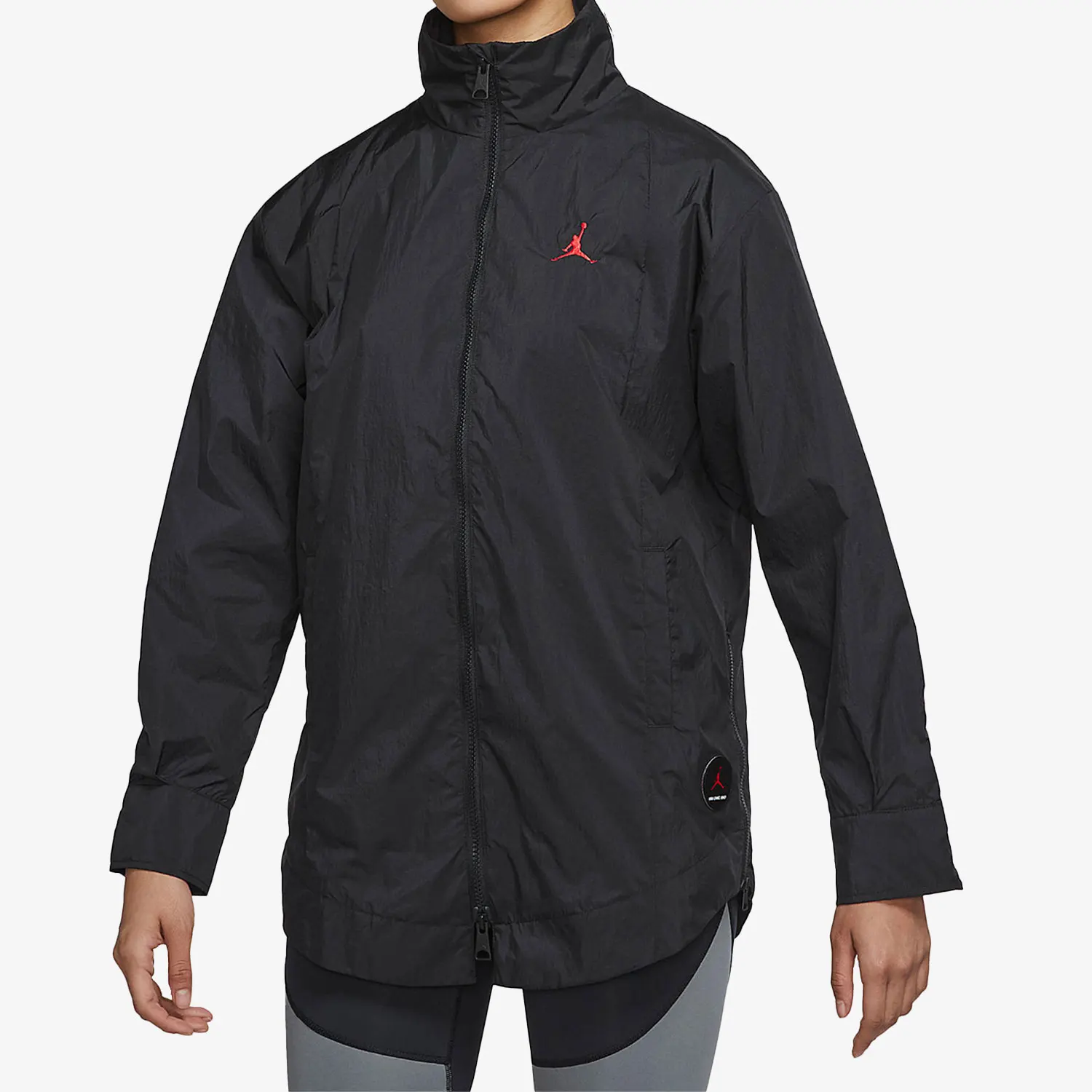 

Nike Genuine JORDAN Women's Stand Collar Embroidered Geometric Jacket DO4153-010