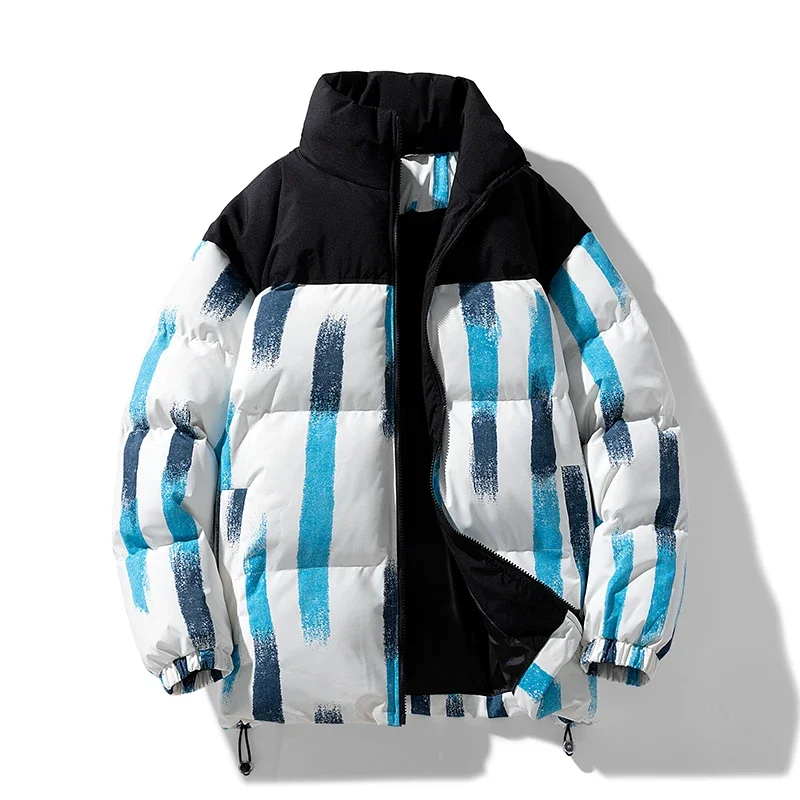 

Fashion Casual Style Stand Collar Cotton Parkas Wind-Resistant Quality Roupas Masculinas Comfortable Thickened Warm Men Clothing