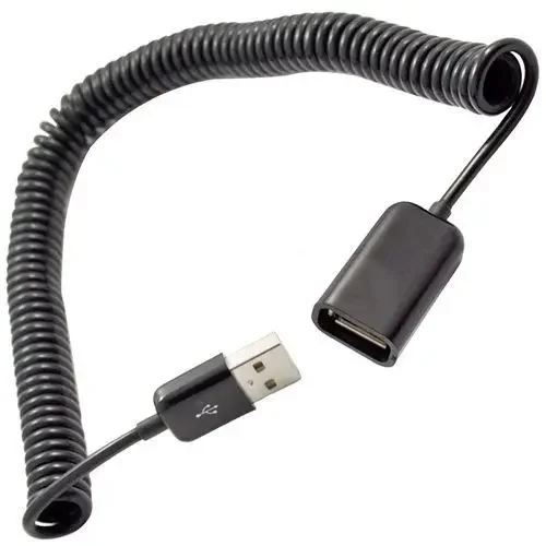 Spiral Coiled USB A male  to A female  adapter adaptor Cable3M 10FT