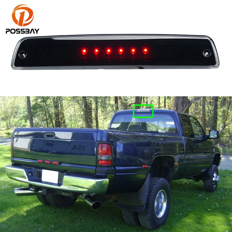 

Car 3Rd High Level Brake Light Mount Smoke Tail Stop Cargo Signal Lamp for Dodge Ram 1500 2500 3500 1994-2002 Auto Accessories