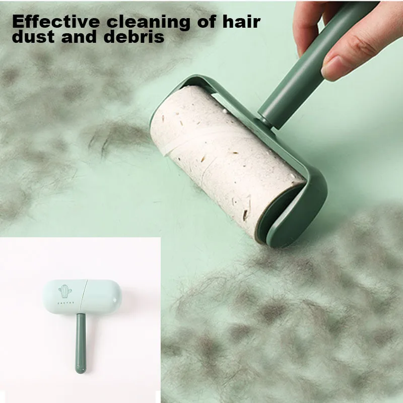 

Pet Hair Remover Clothes Cleaning Brush New Tearable Roll Paper Sticky Roller Brush Plush Razor Replaceable Core Dust Sheet