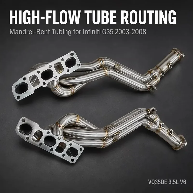 Perfectly Customized Performance Exhaust Manifold Header Specifically Designed for Infiniti G35 2003-2008