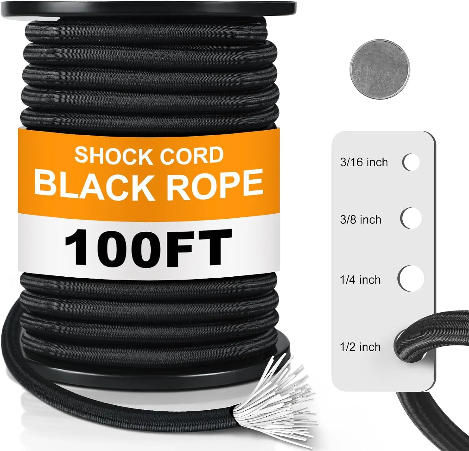 

1/2 Inch 100ft Bungee Cord Heavy Duty Polyester Elastic Rope for DIY Camping