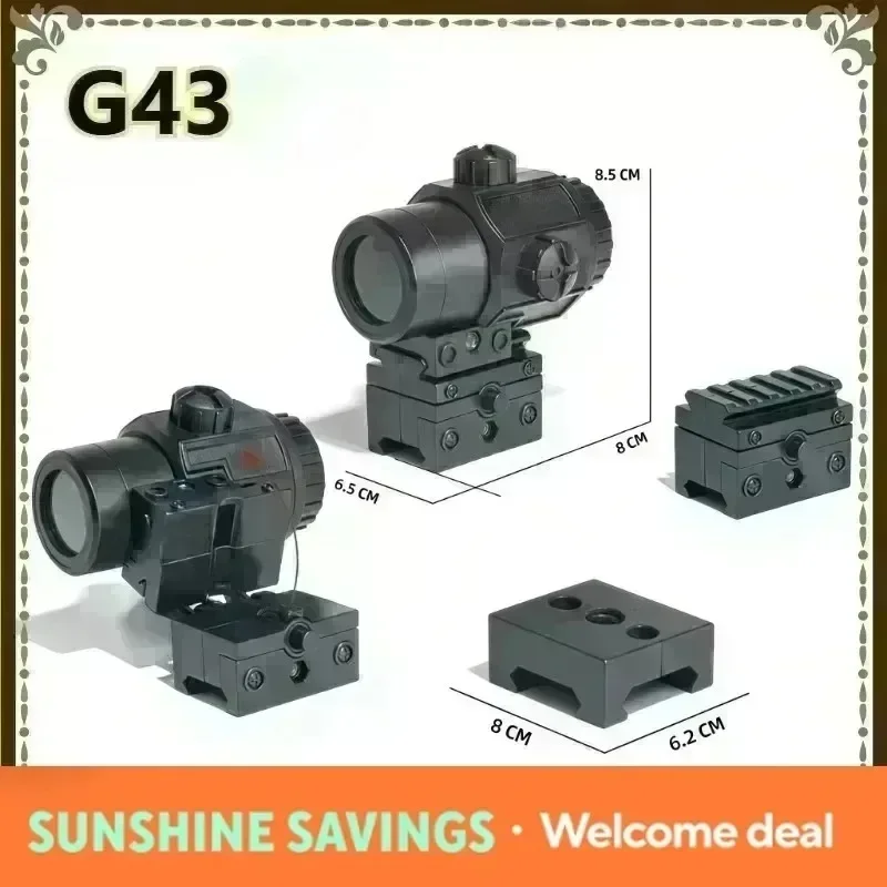 Schnellverschluss-G43/G33-Optische Vergrößerungslinse, Präzisions-Dekorationsset für Hobbymodellteile im Garten – Detail 5
