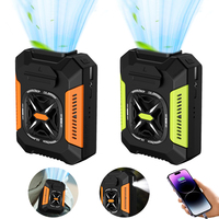 Portable Waist Fan Mini Air Conditioner Fan 3 Wind Speed USB Rechargeable Outdoor Waist Clip Fan with Power Bank and Flashlight