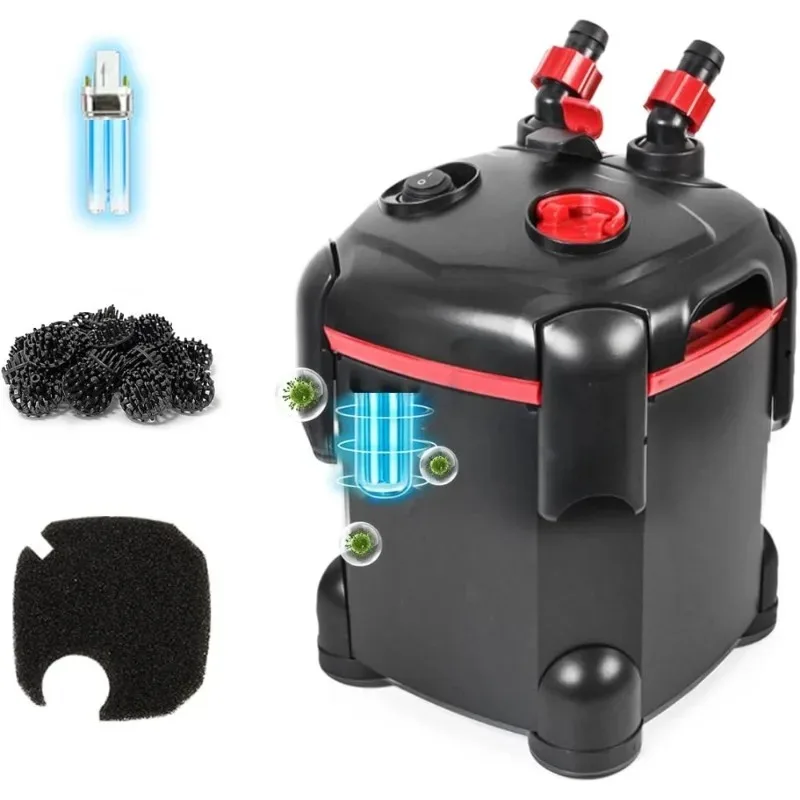 

External Aquarium Filter Canister 172GPH Ultra Quiet Water Cleaning Pump for Fish Tank