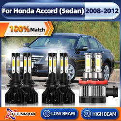 Canbus LED Lâmpadas do farol do carro, Auto Lâmpada para Honda Accord Sedan, 2008, 2009, 2010, 2011, 2012, 9006, 9005, Luzes H11, 6000K, 60000LM