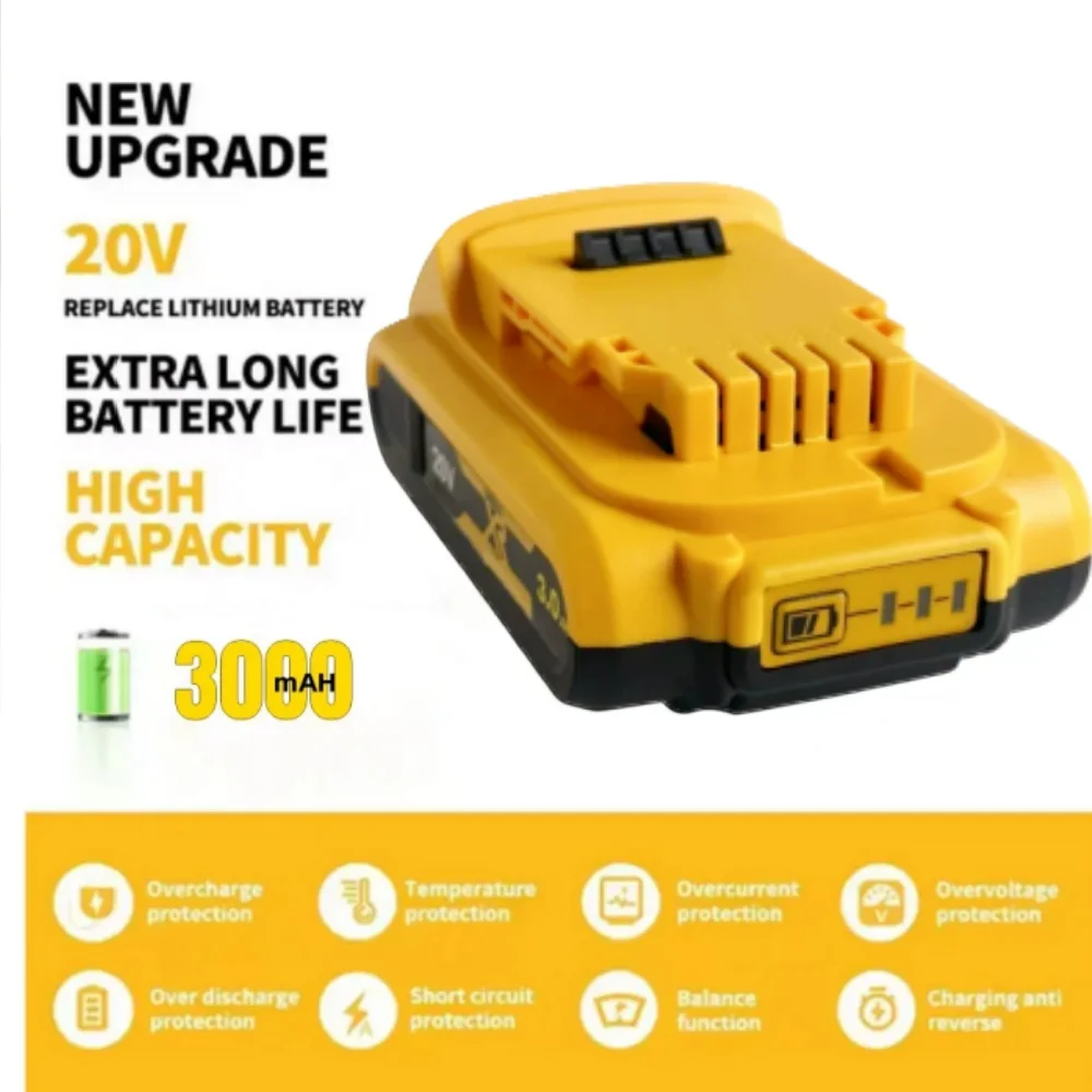 DEWALT 20V 3AH Battery Original Compatible for DCF900 DCD887 DCF512 DCB115 DCB118 DCB200 Power Tools Equipment