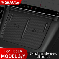 YZ For Tesla Model 3 Y Highland Juniper 2021-2025 Silicone Anti-skid Pad For Tesla Car Phone Wireless Charging Pad Accessories