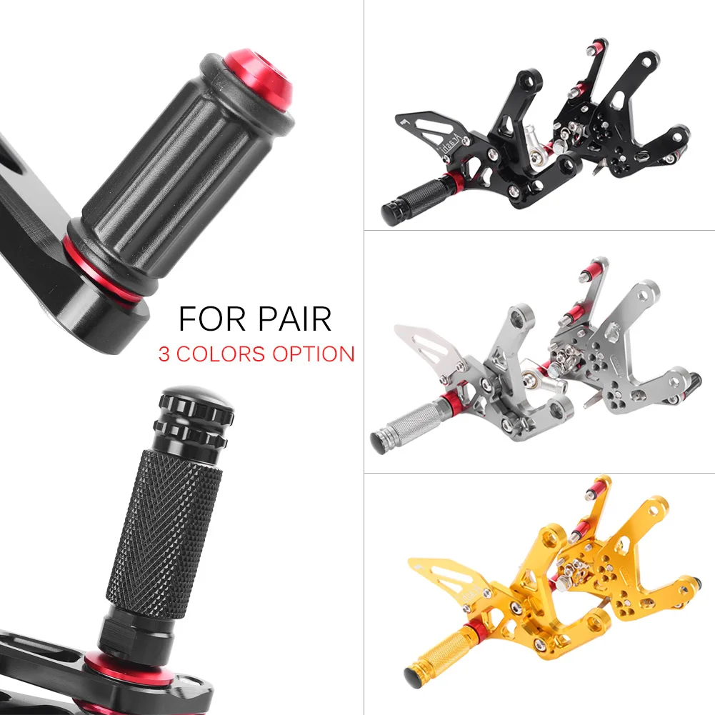 Motorcycle Adjustable Rear Set Foot Pegs Footrests Kit For Yamaha MT-10 FZ-10 / MT10 FZ10 2016-2017 Spare Parts