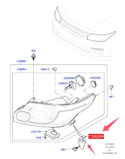 Headlight Bracket  FOR RANGE ROVER SPORT L494 LR054698