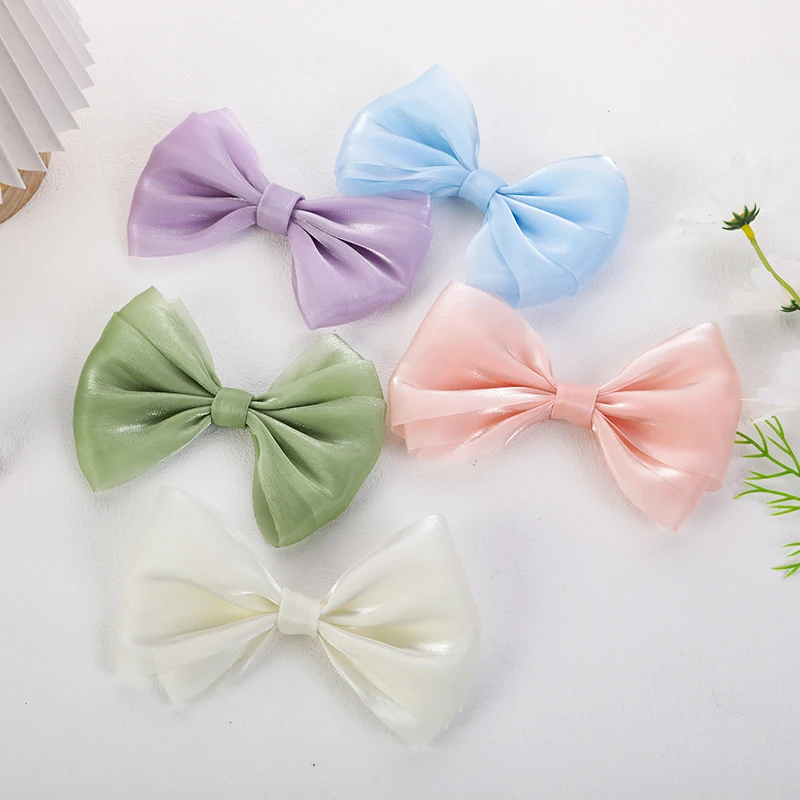 

Материалы для волос с узлом ручной работы «сделай сам», многоцветные атласные материалы для лица, яркая лента, ткань для домашнего шитья