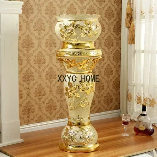 

...” Stijl Romeinse Pilaar Woonkamer Decoratie Hoog 분ige Keramische Gouden Vloer Vaas Grote Entree Decoratie Creatief
