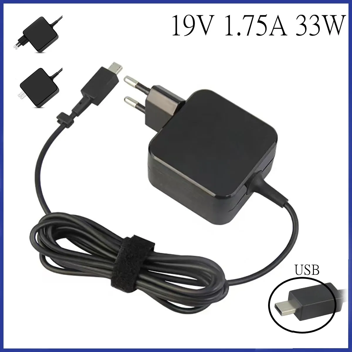 

19V 1.75A 33W Micro-USB AC Adapter Power Supply Laptop Charger For Asus ADP-33AW A EXA1206UH X205 X205T X205TA C201 C201P C201PA