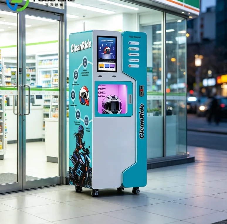 Export Standard  New Design Premium Helmet Cleaning Vending Machine with Aesthetic Appearance and Elegant Style