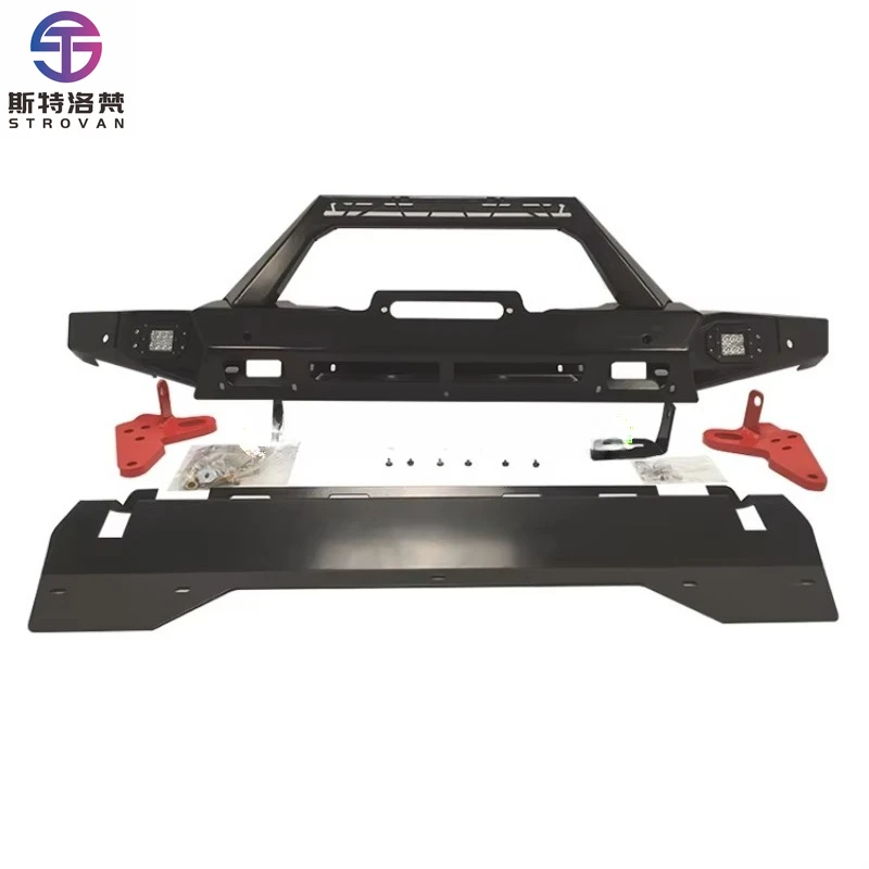 

AQTA 4X4 Steel Offroad Front Bumper 2022 Gladiator Motor Vehicles Is Installed Without Damage Full Width Bar(Winch Not Incl