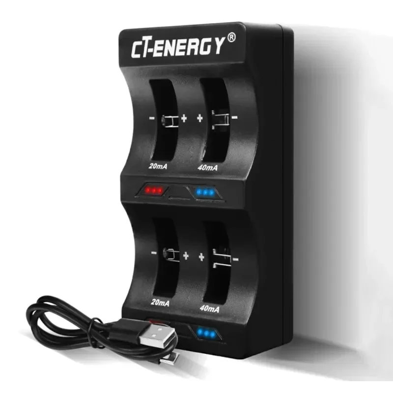 8 Slot Lithium Coin Battery Smart Charger for 1220 1240 1620 1632 2032 2025 2016 2430 2440 2450 2477 Travel Portable Charger