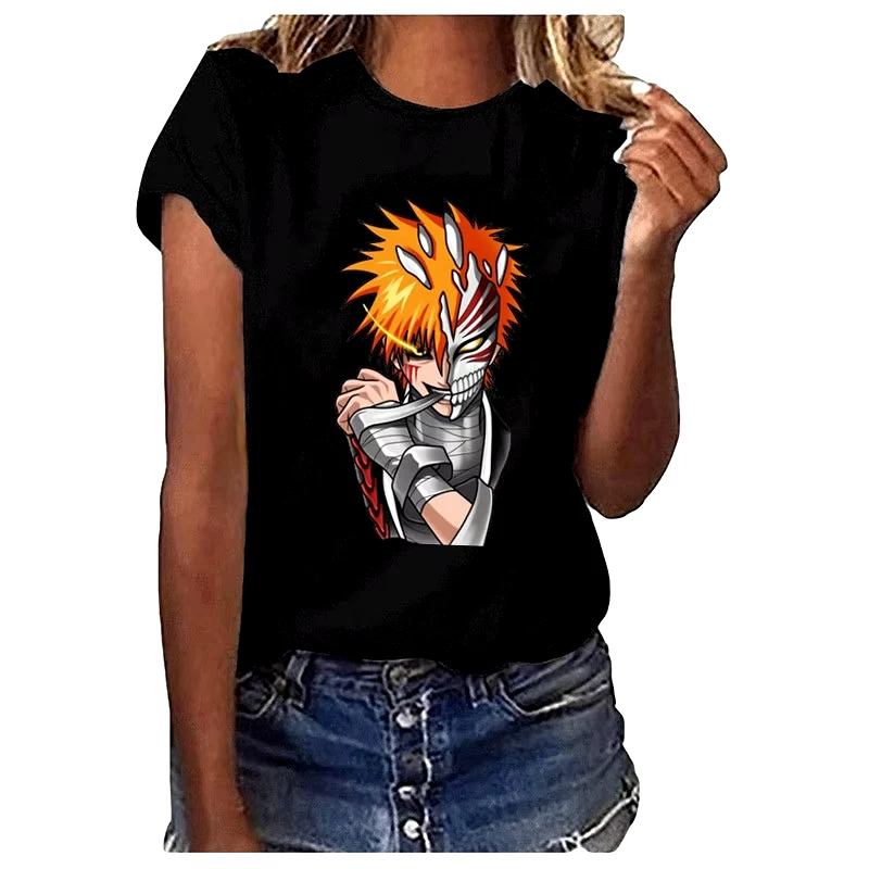 2pcs Anime Bleach Kurosaki Ichigo Patches for Clothes Heat Transfer Thermal Stickers DIY Kid T shirt Iron on for Women Appliqued