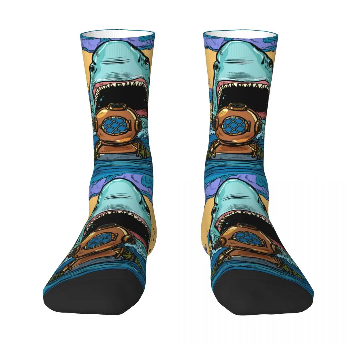 Deep Diving Helmet Sock Printed Man Polyester