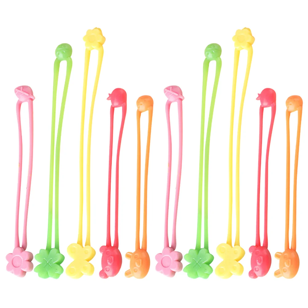 

10 Pcs Vegetable Ingredient Binding Rope 5pcs/set Colored Silicone Bands Pen Container Fixing Multifunction