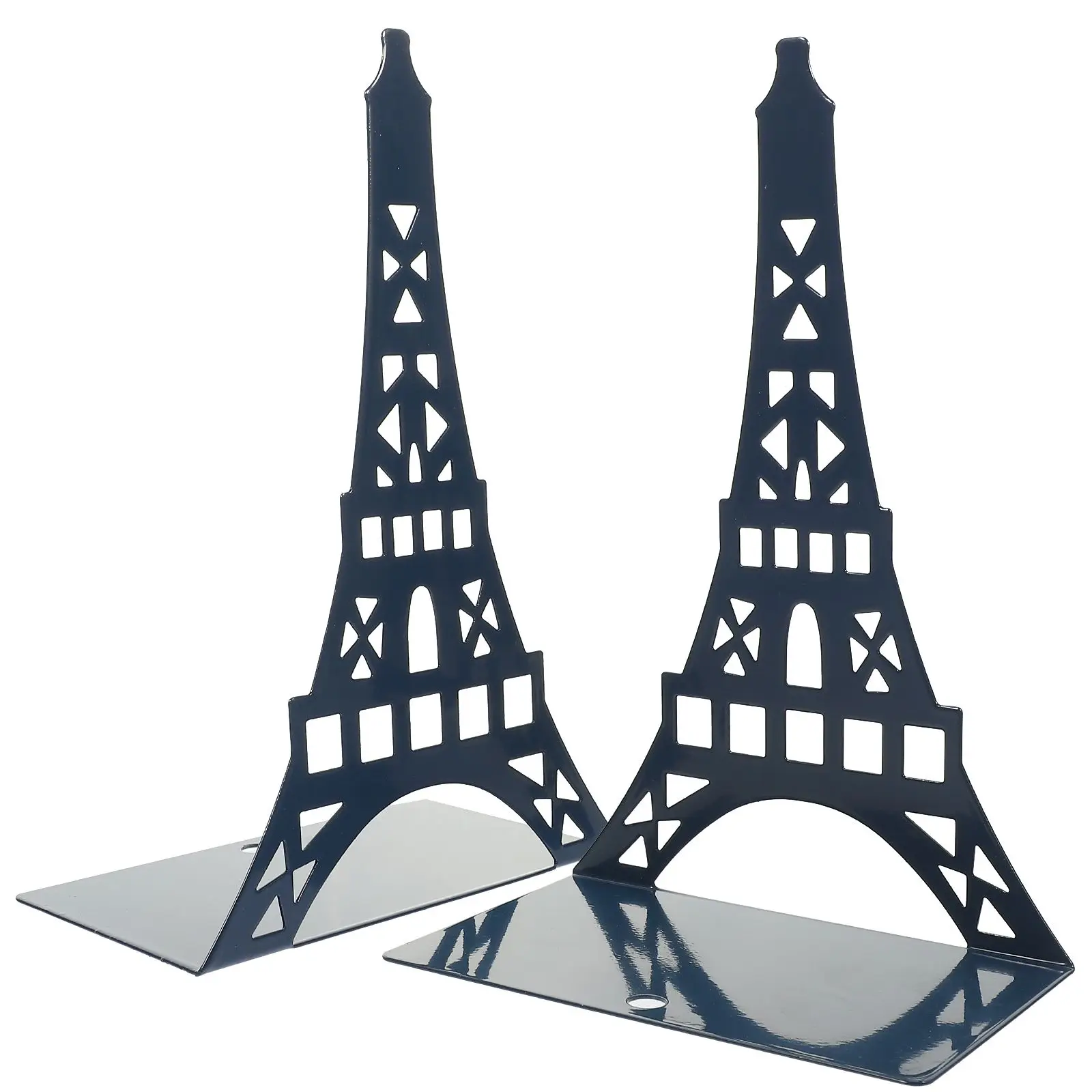 2Pcs Metal Tower Shape Crafted ganizer NonSlip Reading St Metal Book Ends s Reusable Desk Shelf Study Library Decor