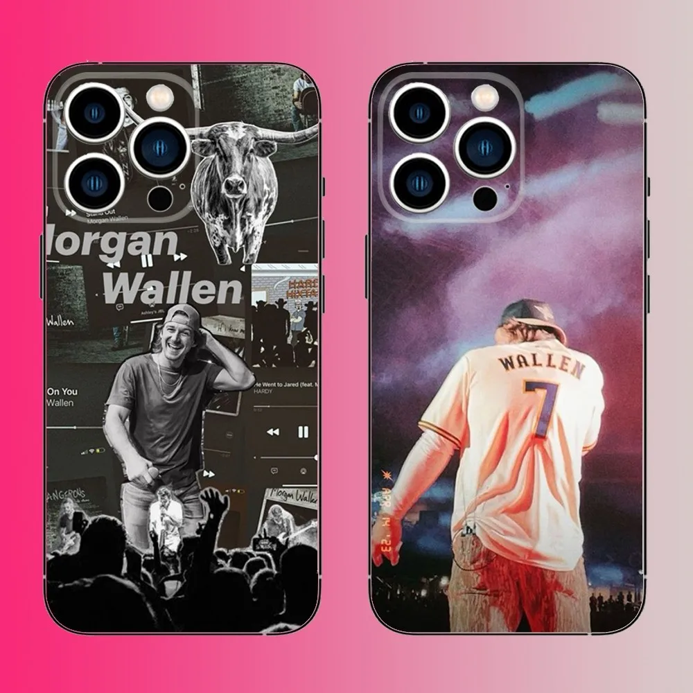 

Singer Morgan W-Wallen Phone Case For iPhone 16,15,14,13,12,11,Pro,Max,Plus,Mini,X,XS,XR,8,7,6,S,SE Soft Black Case