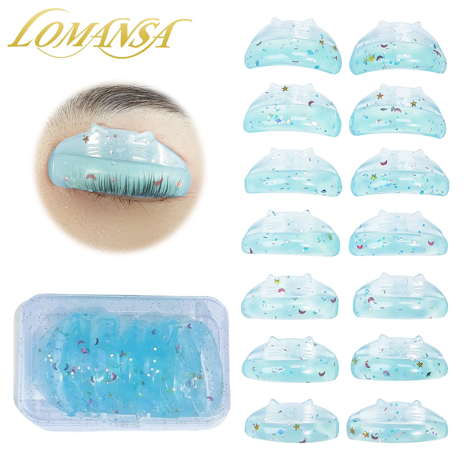 Lomansa nuevo C Curl silicona pestañas permanente varillas escudo pegajoso elevador de pestañas almohadillas levantamiento 3D rizador de pestañas accesorios herramienta de maquillaje