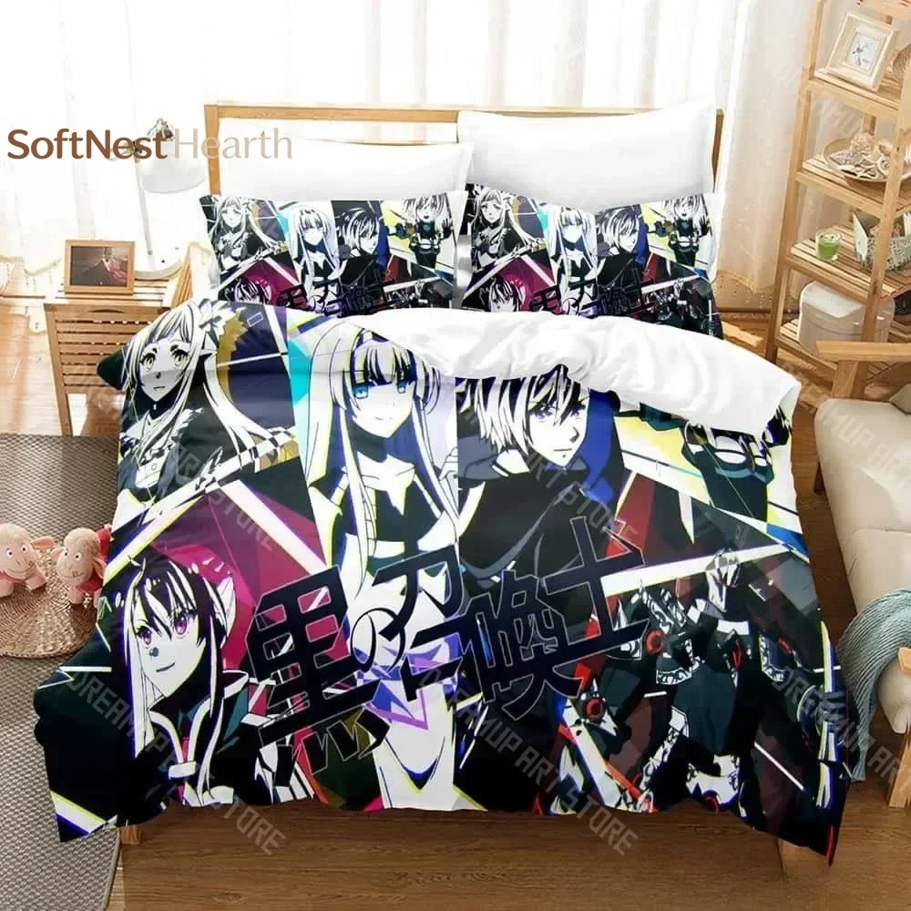 2026 3D Print Black Summoner Anime Fashion Bedding Set Single Twin Full Queen King Size Bed Set Adult Kid Bedroom Duvet Cover Se