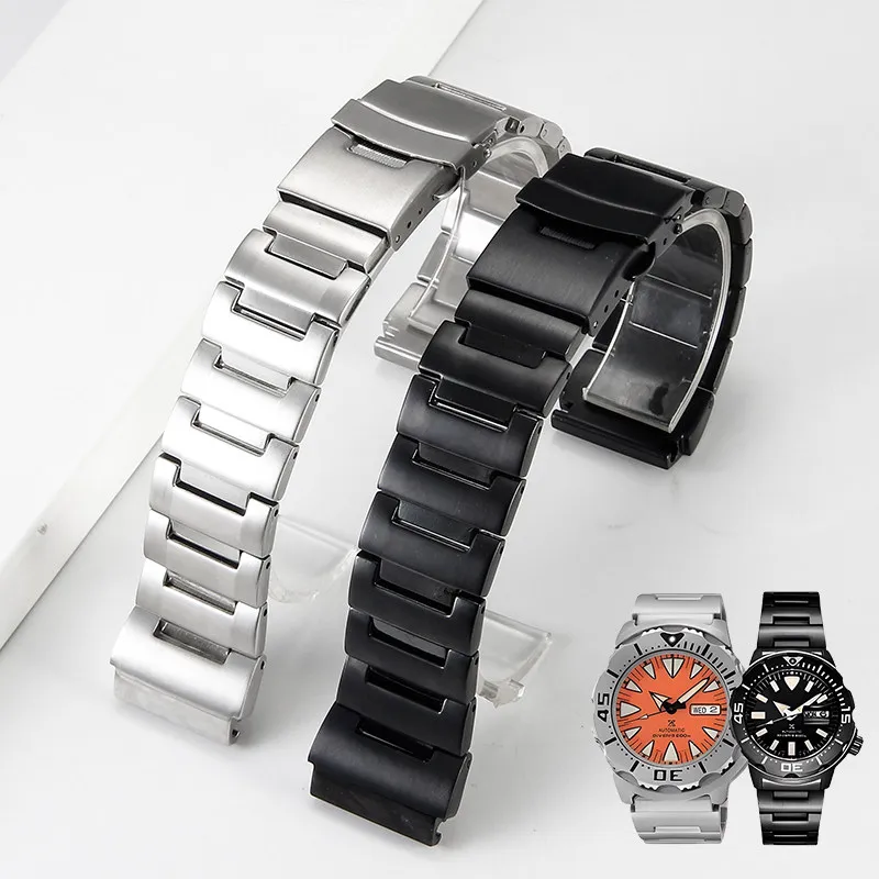 Stainless Steel Bracelet for SEIKO No. 5 Precision Steel Watchband Red Toothed Water Ghost Monster SRPH75K1 SKX781 Watch Strap