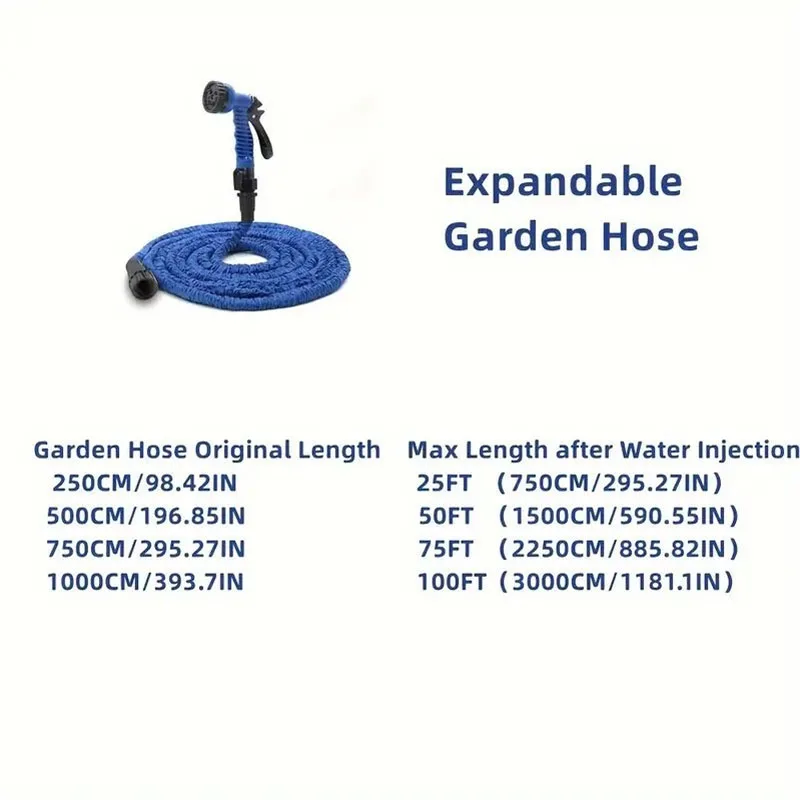 garden high pressure water gun sprayer, 7 functions Garden irrigation supplies, garden hose set, portable telescopic hose