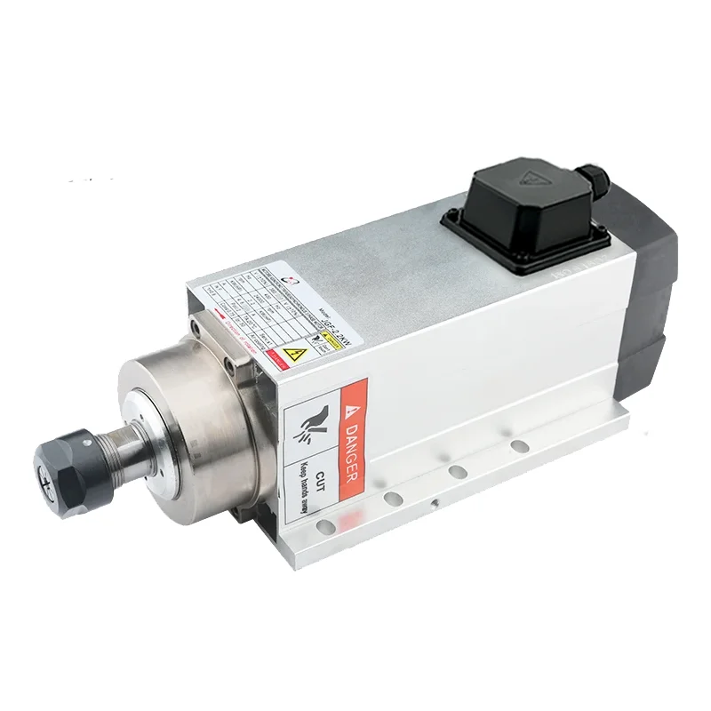 محرك المغزل باستخدام الحاسب الآلي تبريد الهواء 220 فولت 2.2 كيلو وات ER20 المغزل المبرد بالهواء مع شفة لآلة طحن جهاز التوجيه باستخدام الحاسب الآلي النقش النجارة