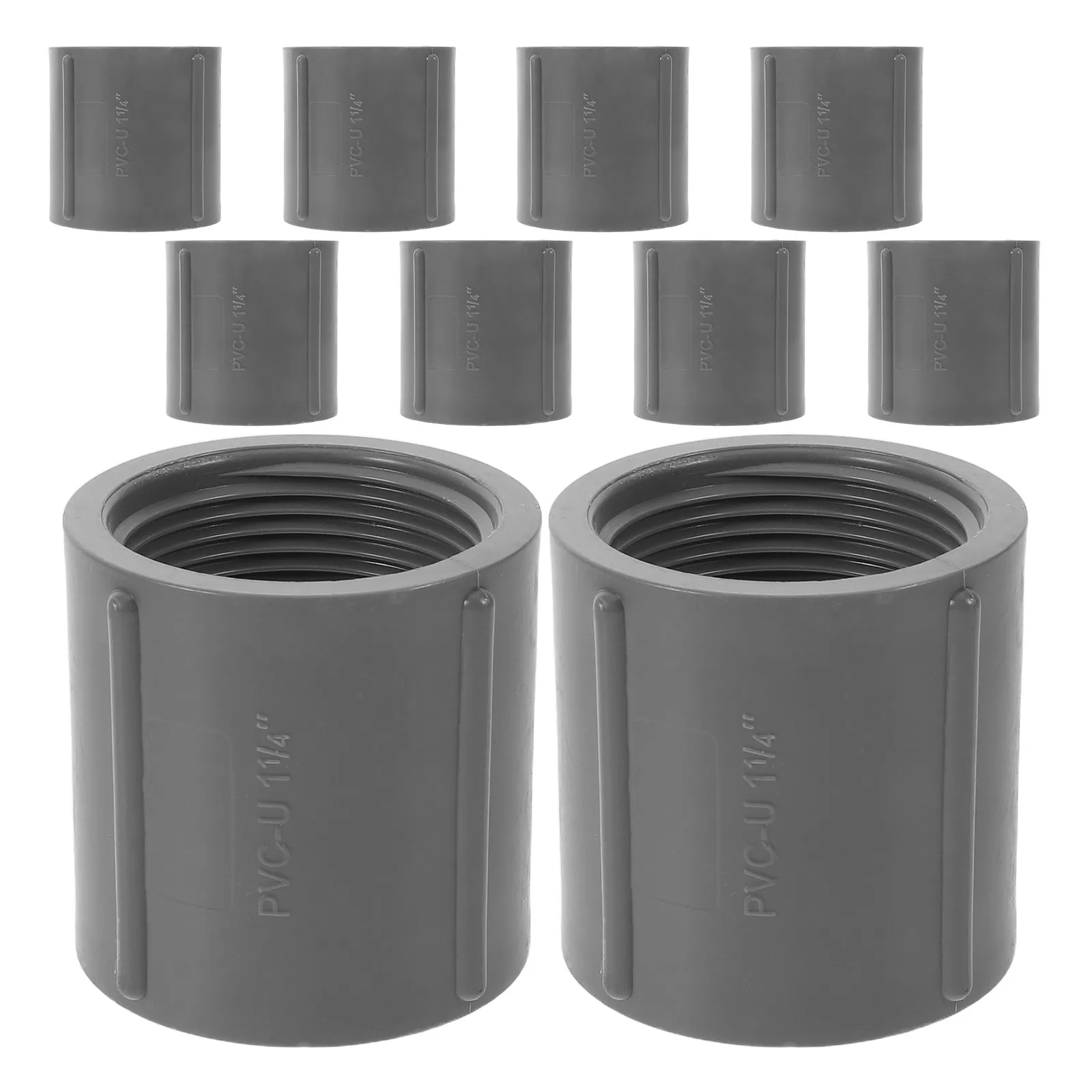 

10pcs Durable Irrigation Riser Adapters Double Female Pipe Couplings For Sprinkler System Assembly Repairs And Backyard Watering