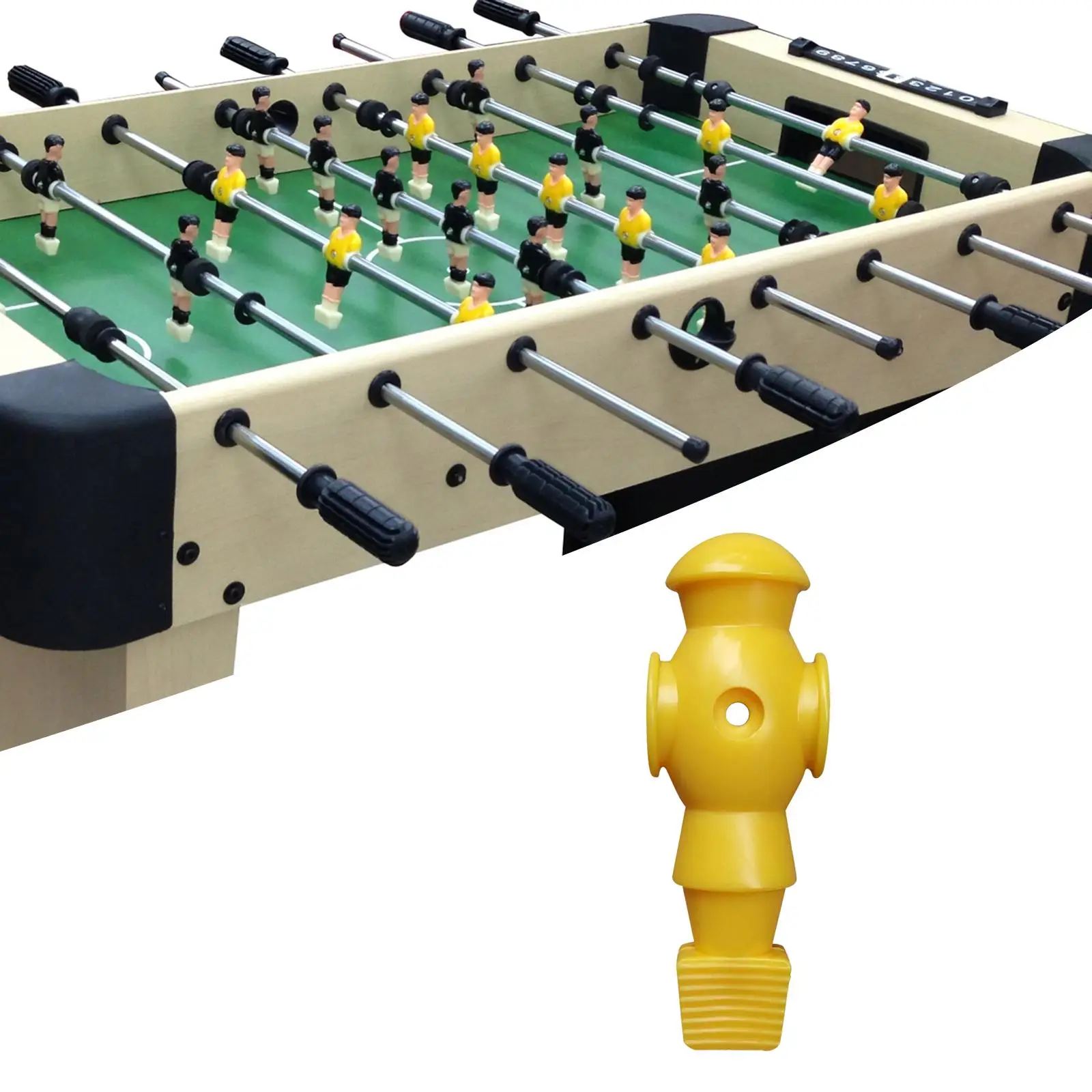Foosball Men Replacement Parts Soccer Player Toys for Table Football Machine Standard Rods Yellow