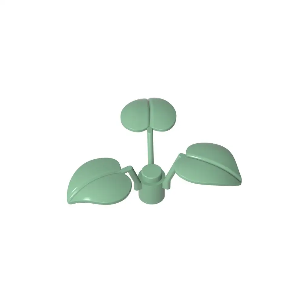 Peças de plantas 6255 30 peças 1x1x2/3-3 folhas grandes tijolos partículas brinquedos diy modelo de árvore de folhas jardim floresta acessório blocos de construção