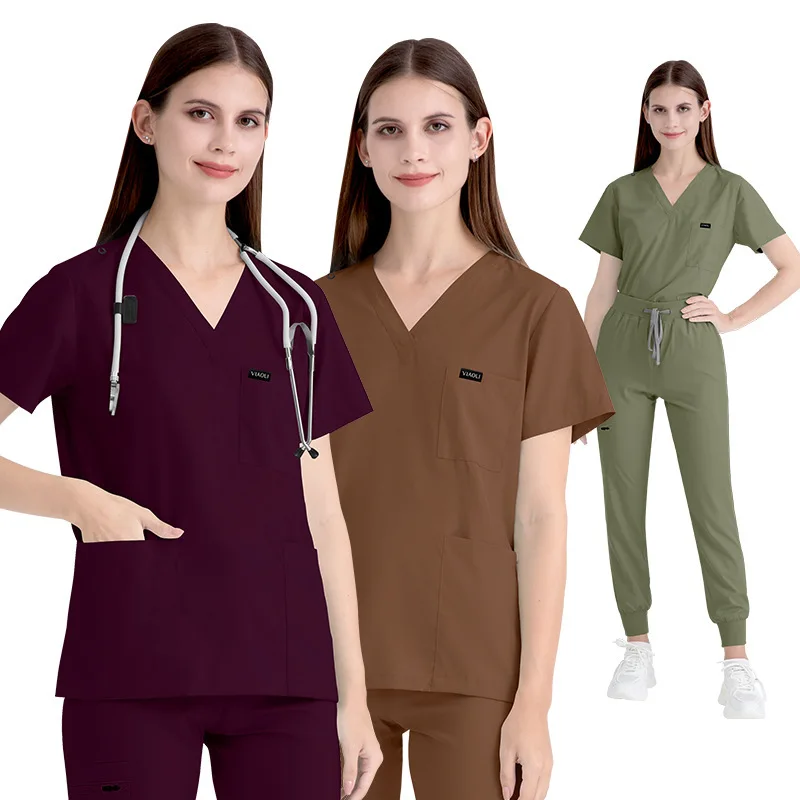 Multilcolors Hospital Medical Scrub Suits Uniform Women Men Scrubs Set Beauty Work Clothes Nurse Accessories Dental Surgery Suit