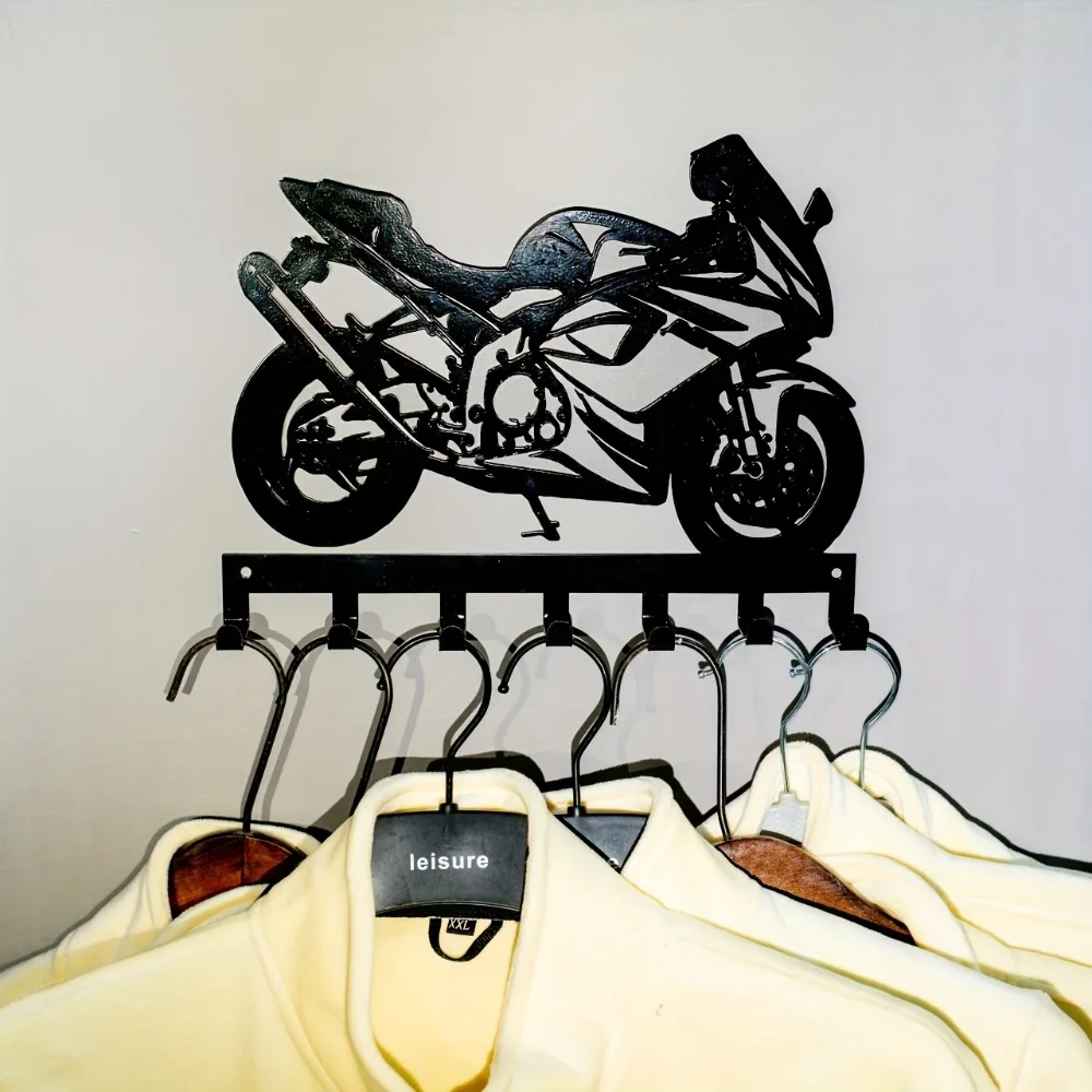 Knight Dream Metall-Wandhaken-Set, 7-teilig, Rostfreier Bad- und Küchenorganizer für Handtücher, Mäntel, Motorradausrüstung, Haushaltsaufbewahrung