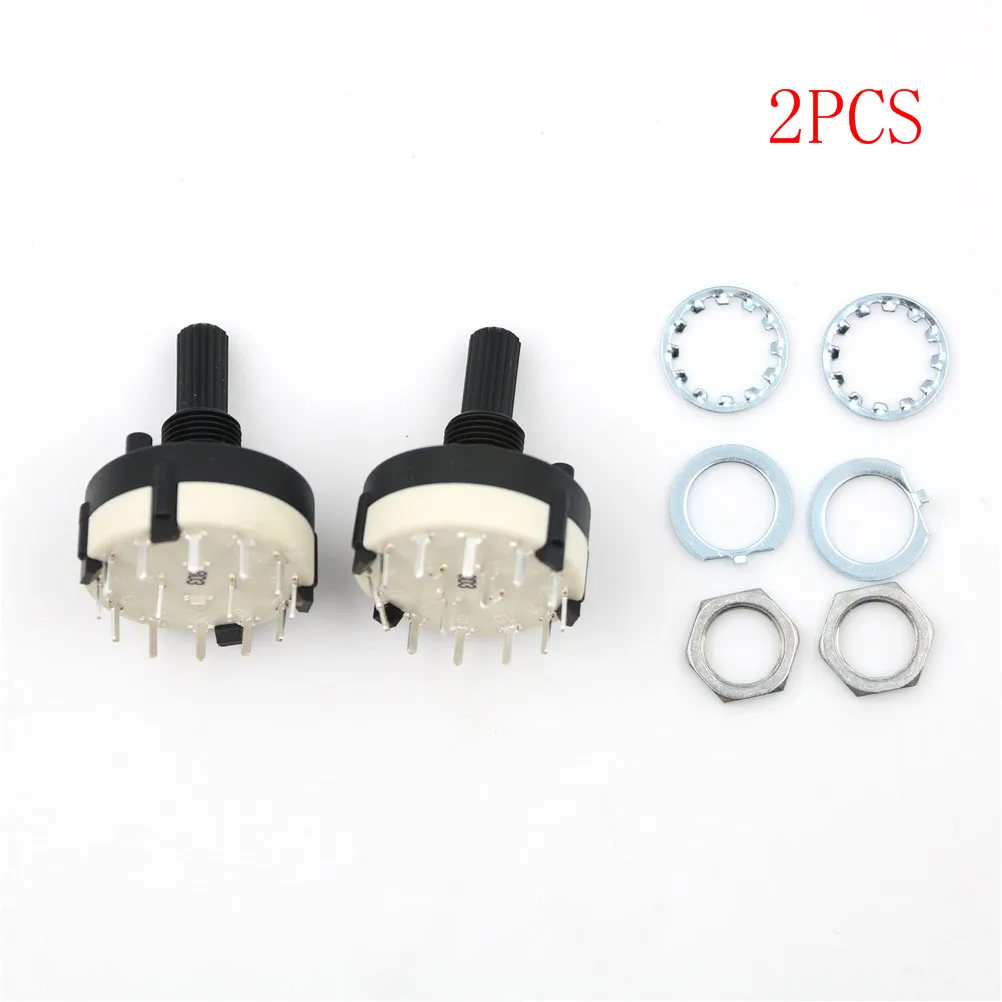 2pcs RS26 2 Pole Position 6 Selectable Band Rotary Channel Selector Switch